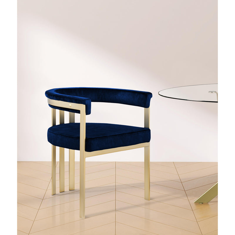 Meridian Marcello Navy Velvet Dining Chair IMAGE 7