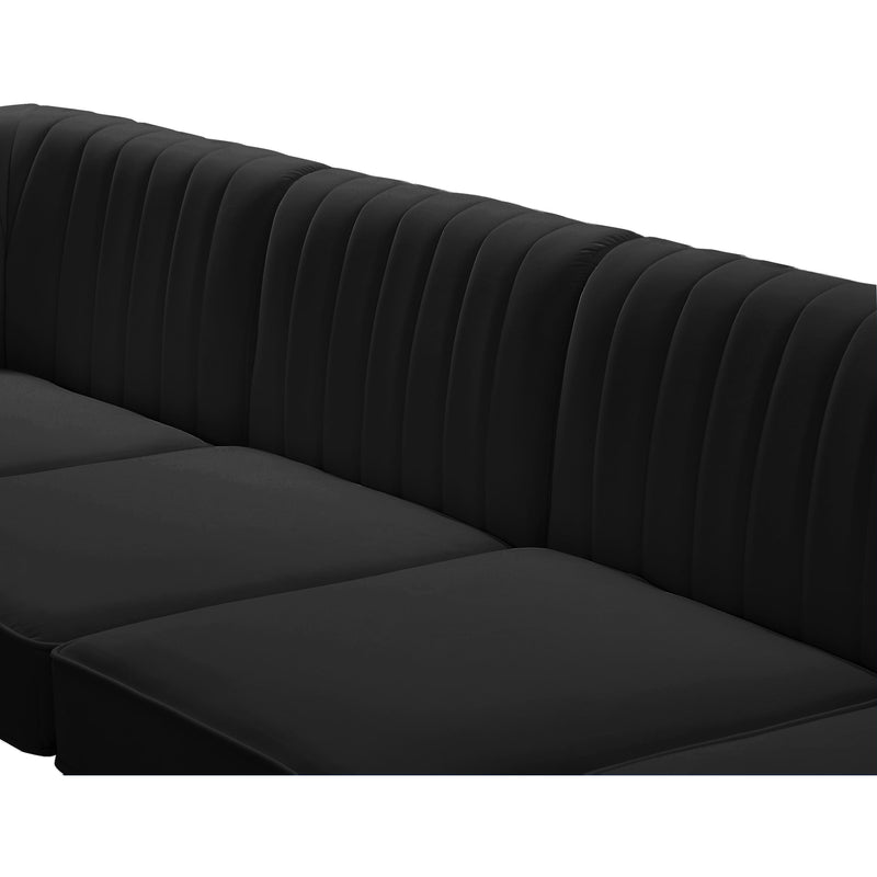 Meridian Alina Black Velvet Corner Chair IMAGE 10