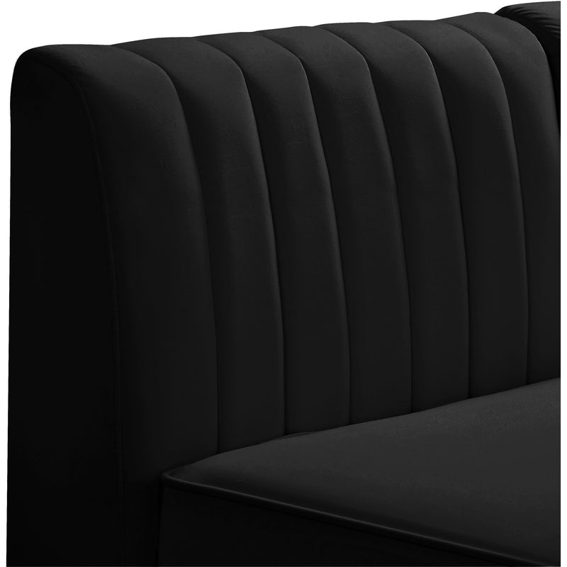 Meridian Alina Black Velvet Corner Chair IMAGE 8