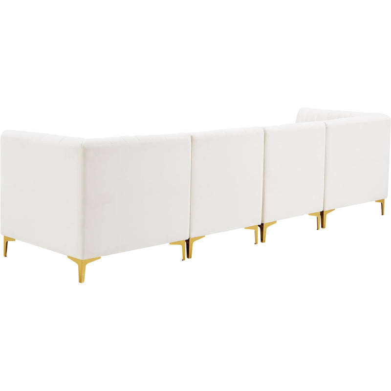 Meridian Alina Cream Velvet Modular Sofa IMAGE 5