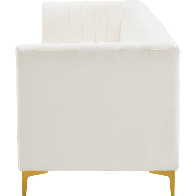 Meridian Alina Cream Velvet Modular Sofa IMAGE 8