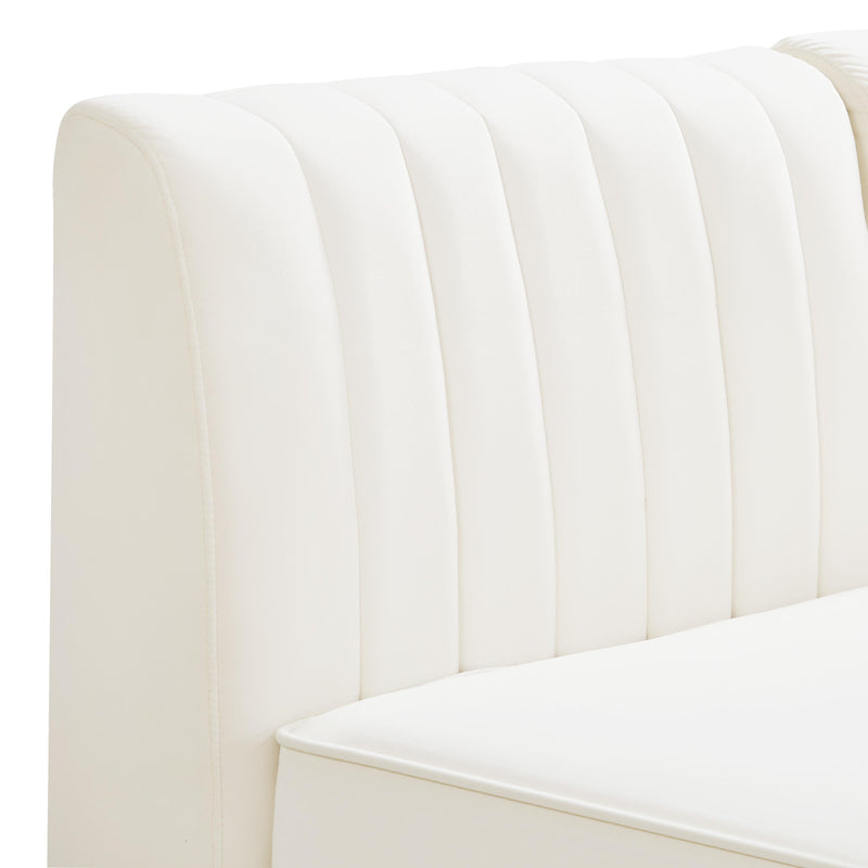 Meridian Alina Cream Velvet Modular Sofa IMAGE 9