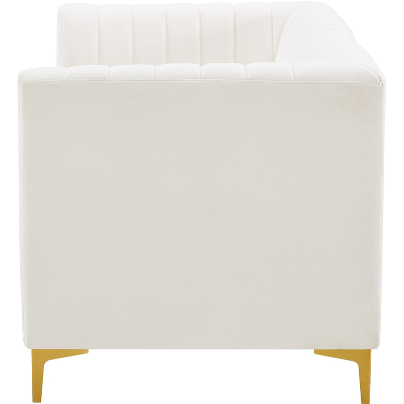 Meridian Alina Cream Velvet Modular Sofa IMAGE 8