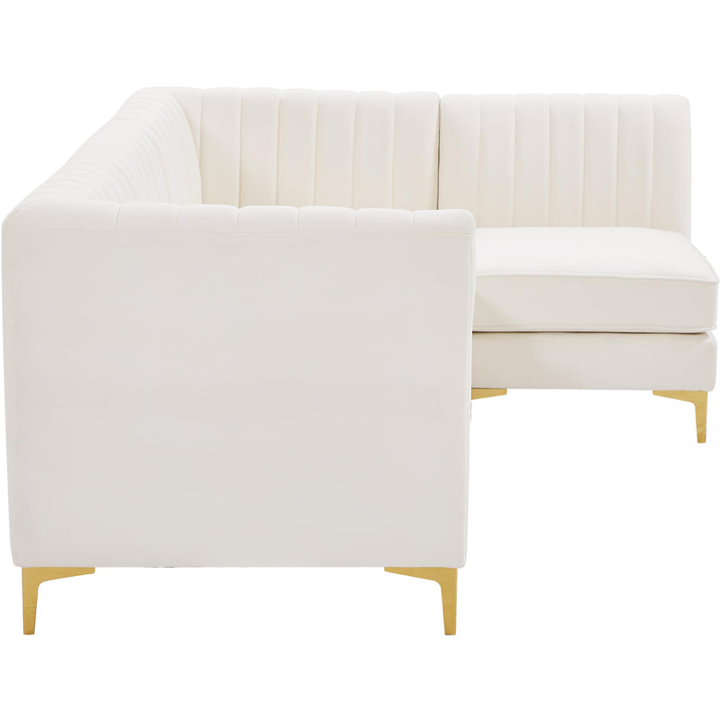 Meridian Alina Cream Velvet Modular Sectional IMAGE 10