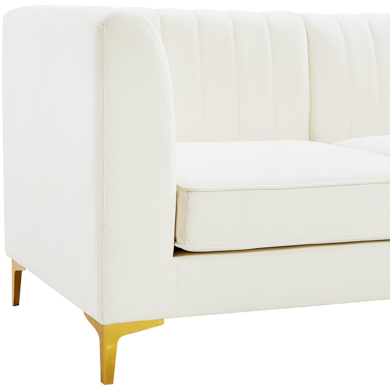 Meridian Alina Cream Velvet Modular Sectional IMAGE 16