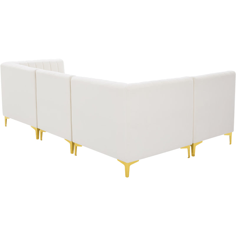 Meridian Alina Cream Velvet Modular Sectional IMAGE 7