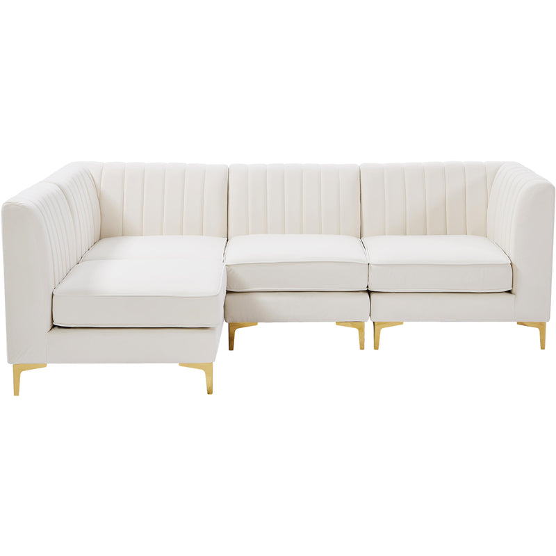 Meridian Alina Cream Velvet Modular Sectional IMAGE 8