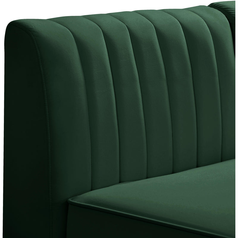 Meridian Alina Green Velvet Modular Sectional IMAGE 10