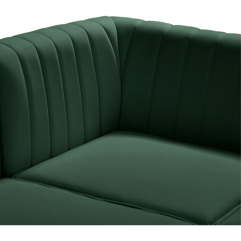 Meridian Alina Green Velvet Modular Sectional IMAGE 11