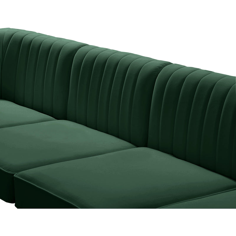 Meridian Alina Green Velvet Modular Sectional IMAGE 12