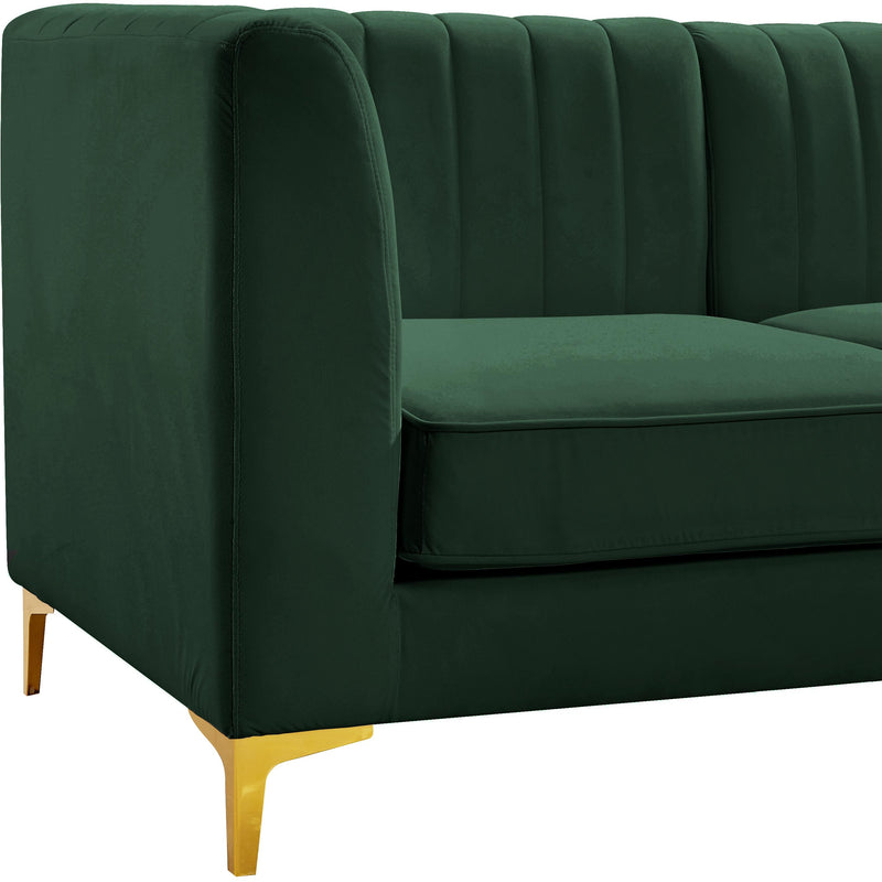 Meridian Alina Green Velvet Modular Sectional IMAGE 13