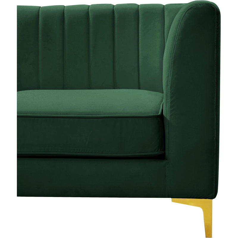 Meridian Alina Green Velvet Modular Sectional IMAGE 14