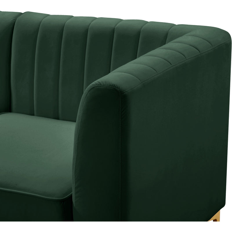 Meridian Alina Green Velvet Modular Sectional IMAGE 9