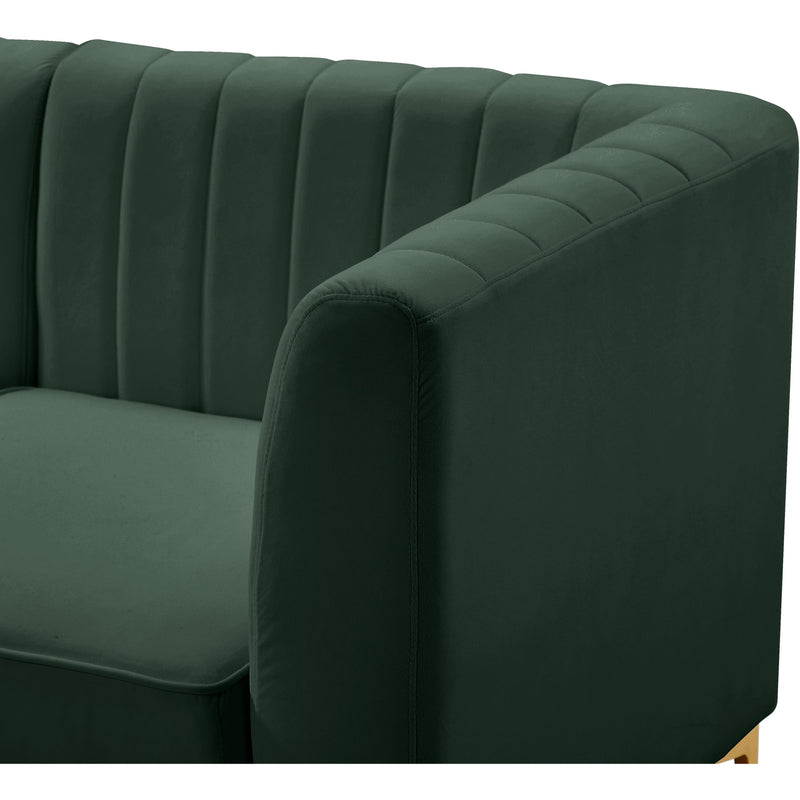 Meridian Alina Green Velvet Modular Sectional IMAGE 13