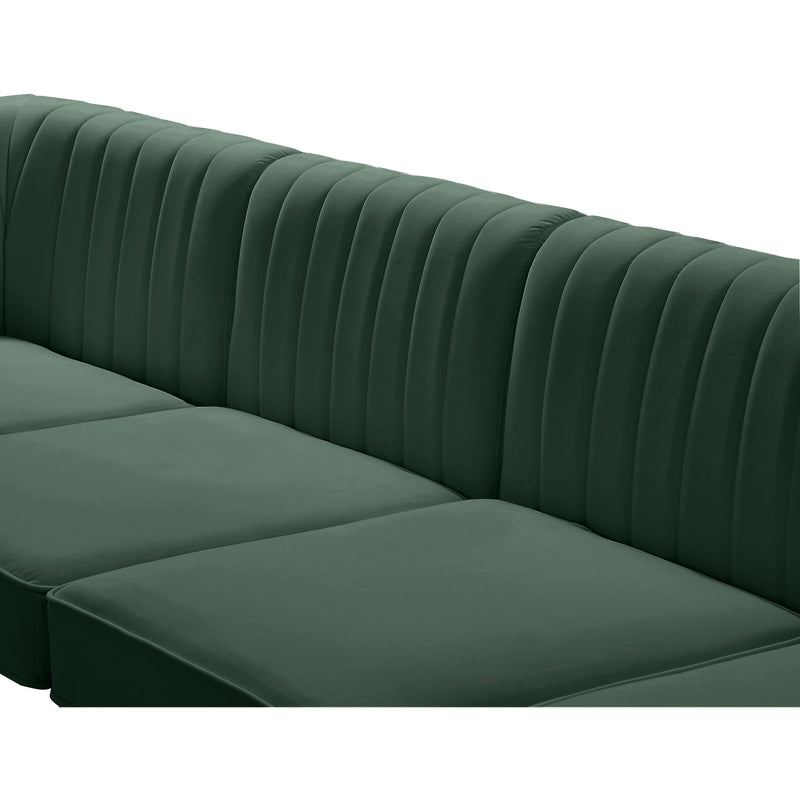 Meridian Alina Green Velvet Modular Sectional IMAGE 15