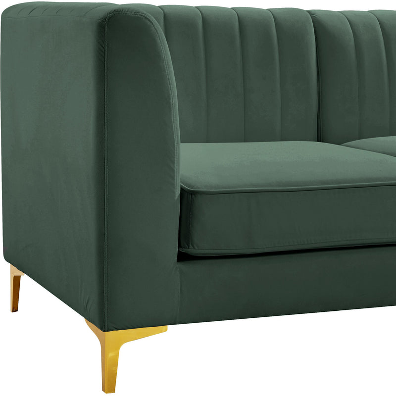 Meridian Alina Green Velvet Modular Sectional IMAGE 16