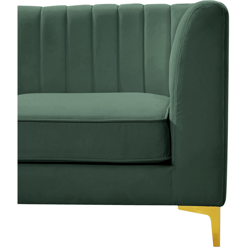 Meridian Alina Green Velvet Modular Sectional IMAGE 17