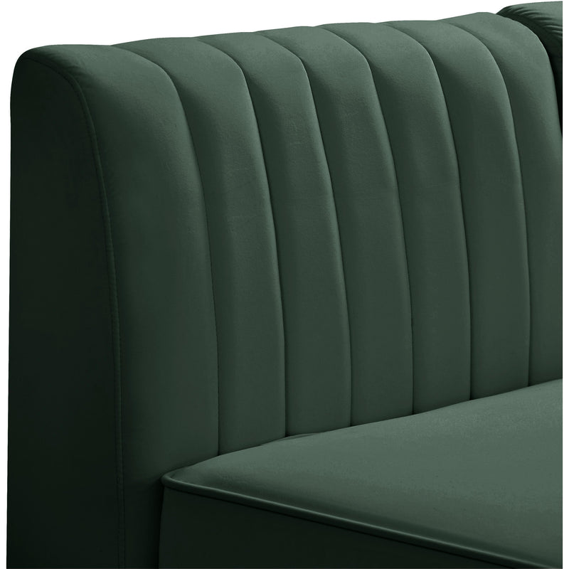 Meridian Alina Green Velvet Modular Sectional IMAGE 19