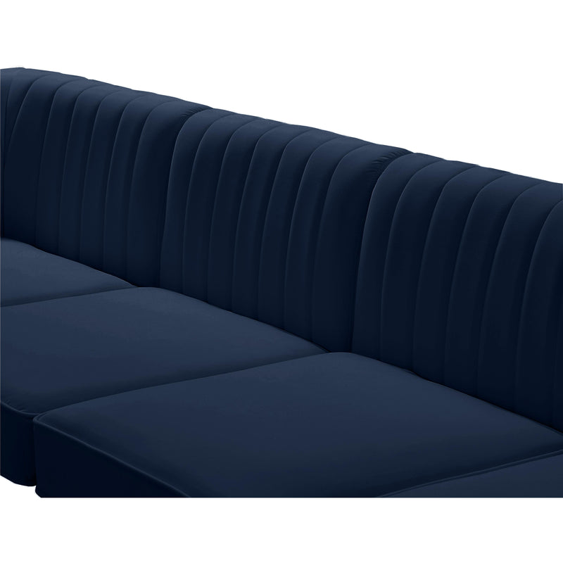 Meridian Alina Navy Velvet Armless Chair IMAGE 10