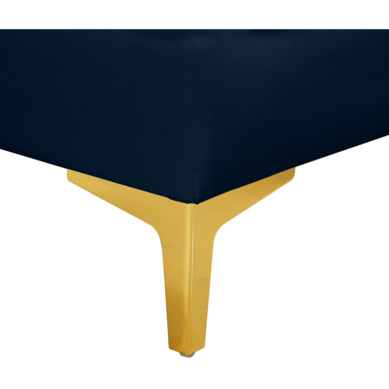 Meridian Alina Navy Velvet Armless Chair IMAGE 13