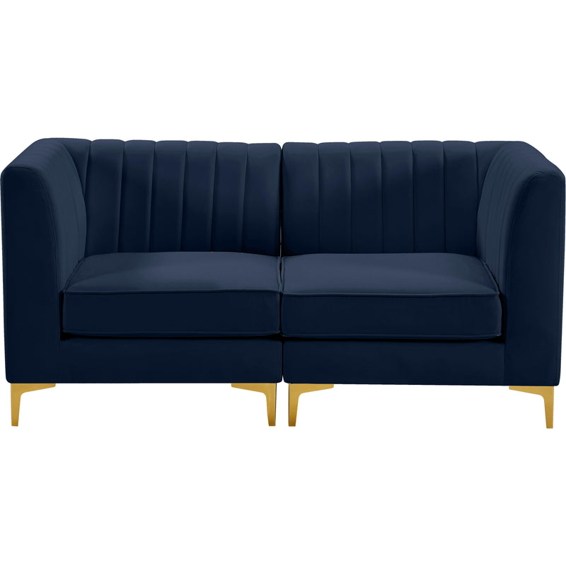 Meridian Alina Navy Velvet Modular Sofa IMAGE 6