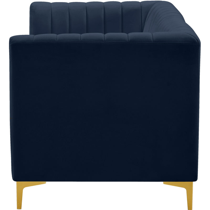 Meridian Alina Navy Velvet Modular Sofa IMAGE 8