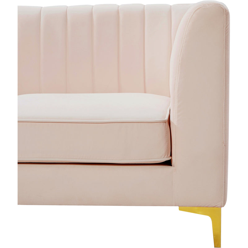 Meridian Alina Pink Velvet Armless Chair IMAGE 12