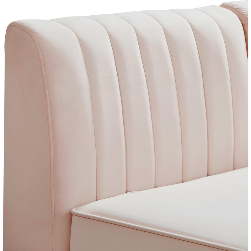 Meridian Alina Pink Velvet Armless Chair IMAGE 8