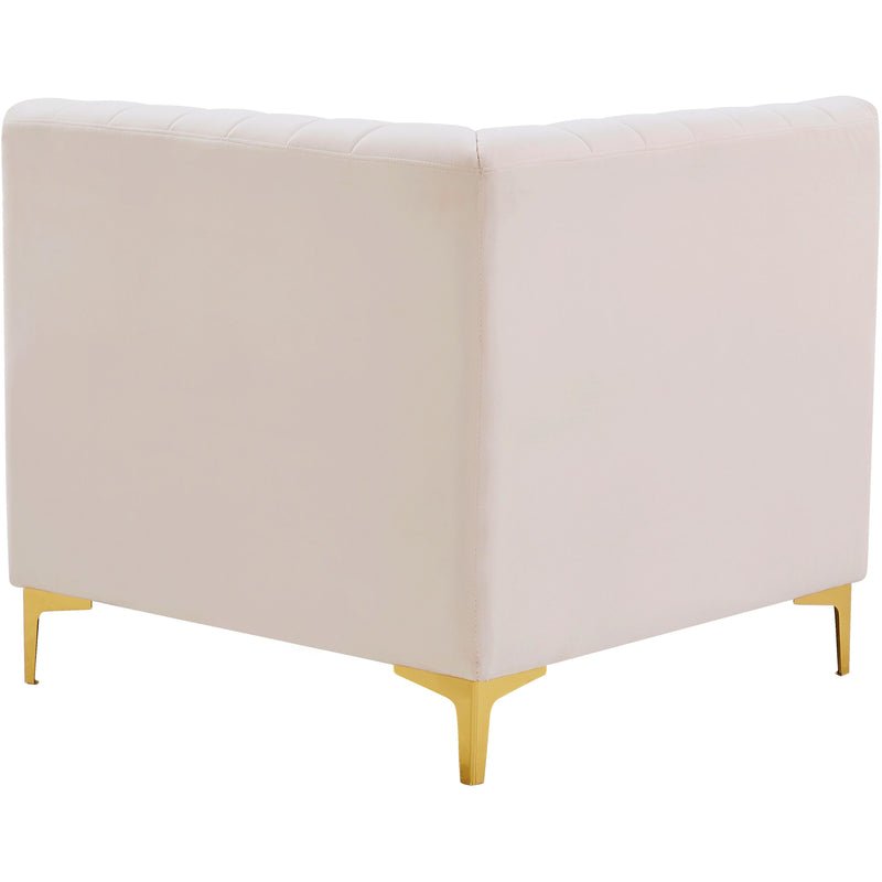 Meridian Alina Pink Velvet Corner Chair IMAGE 3