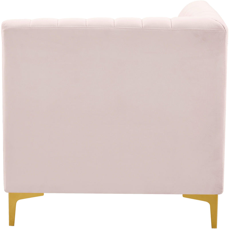 Meridian Alina Pink Velvet Corner Chair IMAGE 6