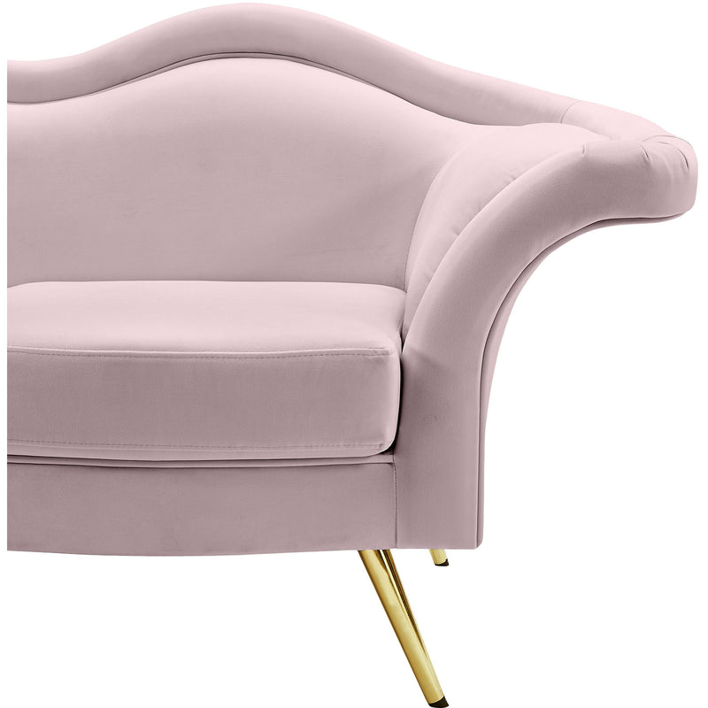 Meridian Lips Pink Velvet Loveseat IMAGE 8