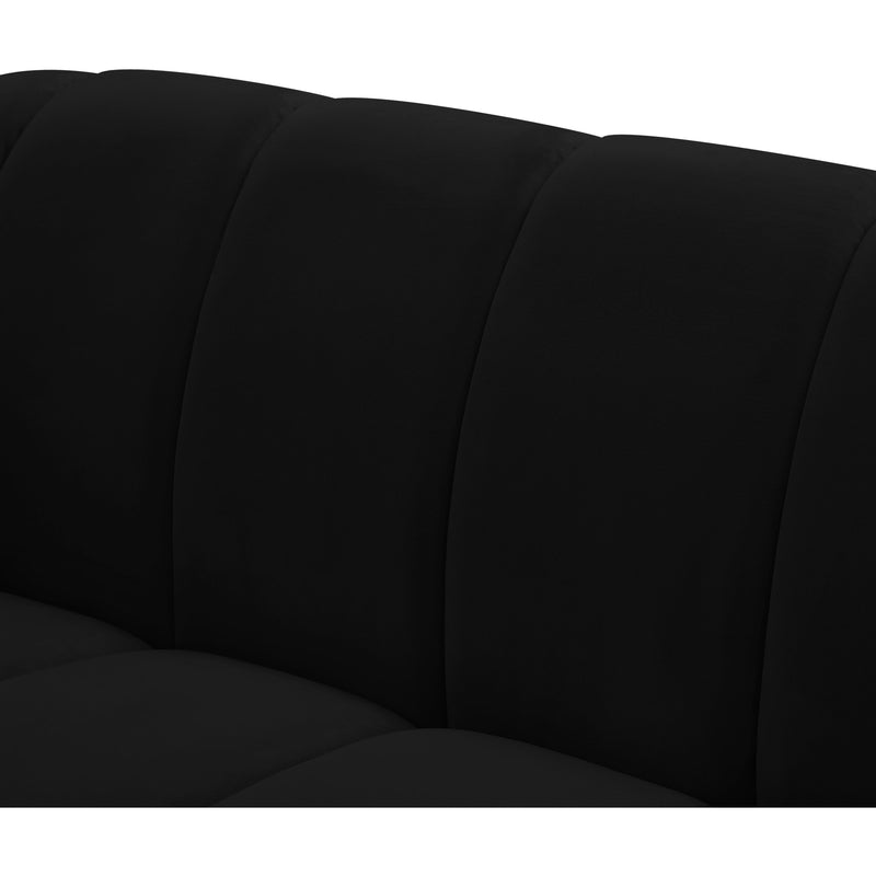 Meridian Elijah Black Velvet Loveseat IMAGE 8