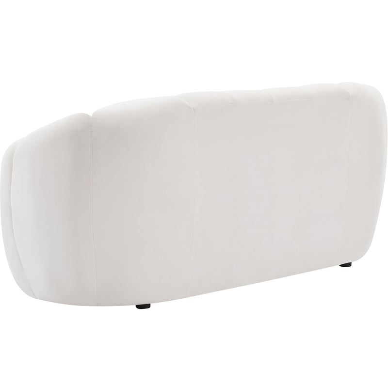 Meridian Elijah Cream Velvet Loveseat IMAGE 3