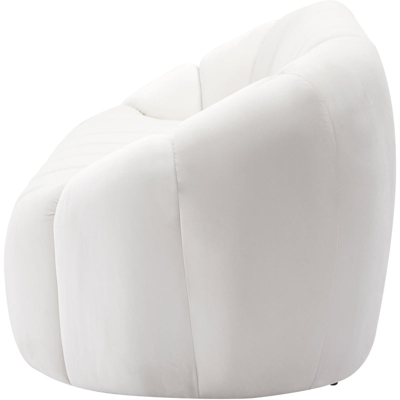 Meridian Elijah Cream Velvet Loveseat IMAGE 6