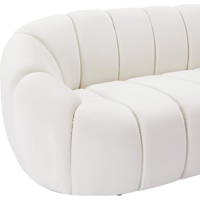 Meridian Elijah Cream Velvet Loveseat IMAGE 7