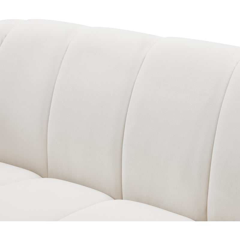 Meridian Elijah Cream Velvet Loveseat IMAGE 8