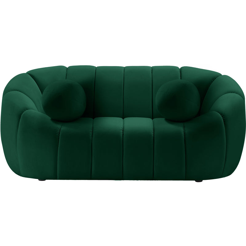 Meridian Elijah Green Velvet Loveseat IMAGE 4