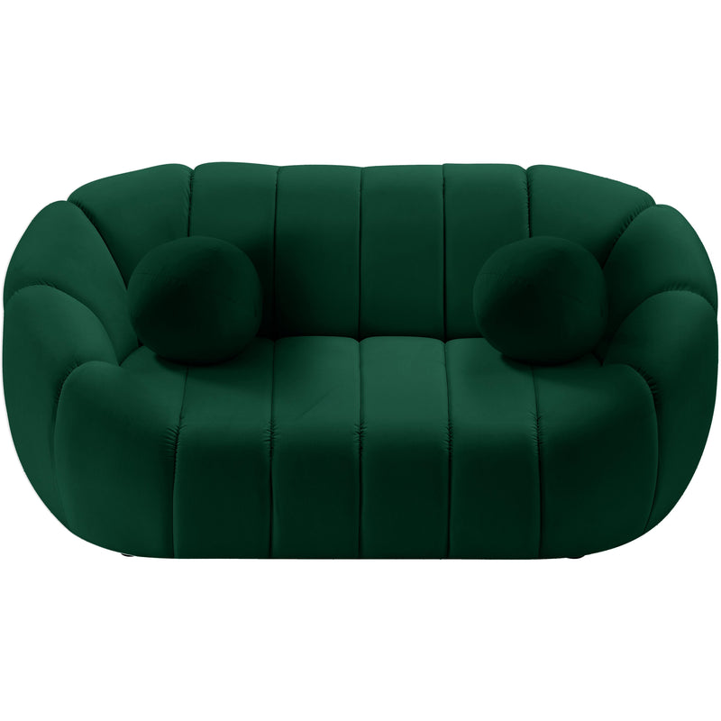 Meridian Elijah Green Velvet Loveseat IMAGE 5