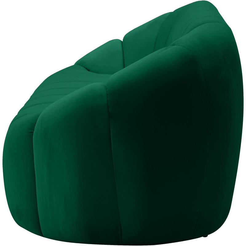 Meridian Elijah Green Velvet Loveseat IMAGE 6