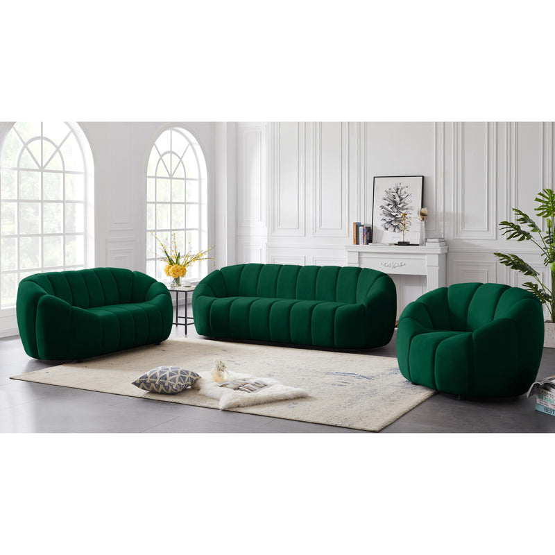 Meridian Elijah Green Velvet Loveseat IMAGE 9