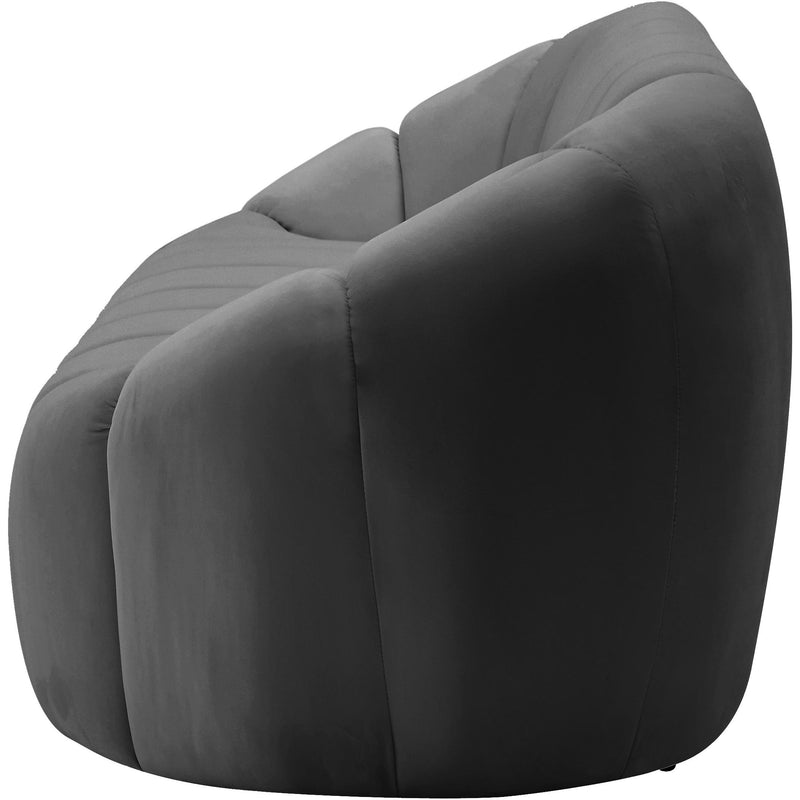 Meridian Elijah Grey Velvet Loveseat IMAGE 6