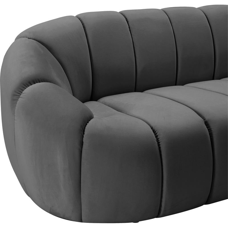 Meridian Elijah Grey Velvet Loveseat IMAGE 7