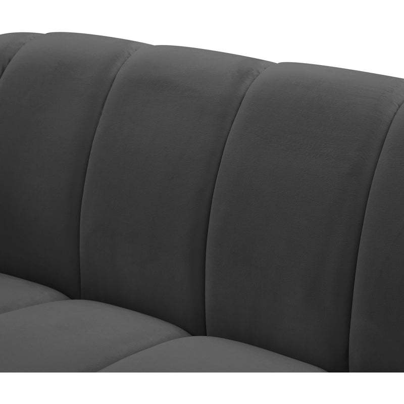 Meridian Elijah Grey Velvet Loveseat IMAGE 8