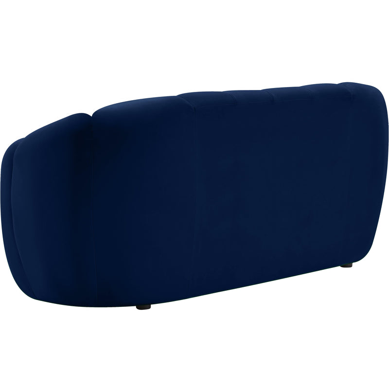 Meridian Elijah Navy Velvet Loveseat IMAGE 3