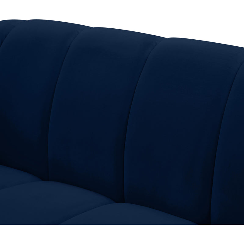 Meridian Elijah Navy Velvet Loveseat IMAGE 8