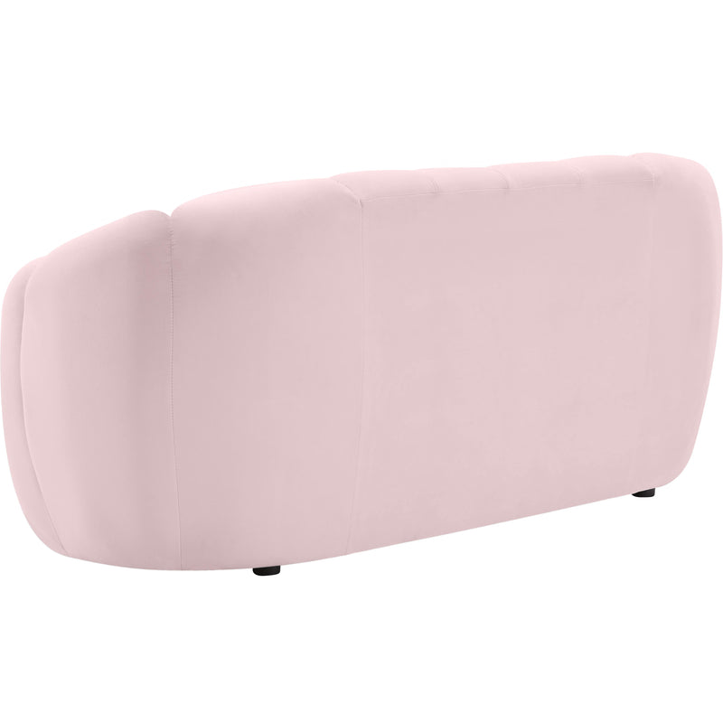 Meridian Elijah Pink Velvet Loveseat IMAGE 3