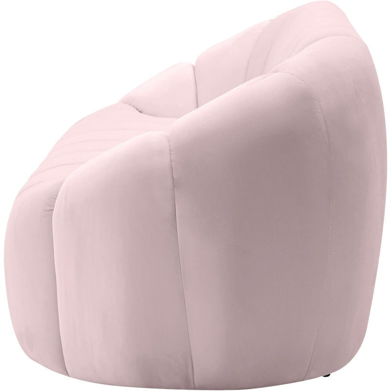 Meridian Elijah Pink Velvet Loveseat IMAGE 6