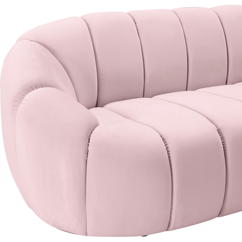 Meridian Elijah Pink Velvet Loveseat IMAGE 7