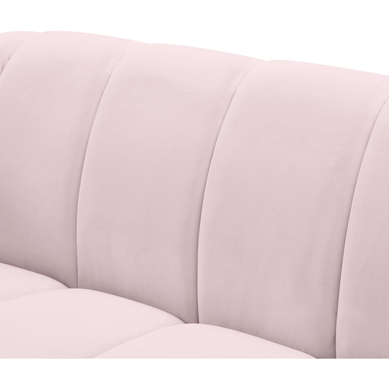 Meridian Elijah Pink Velvet Loveseat IMAGE 8