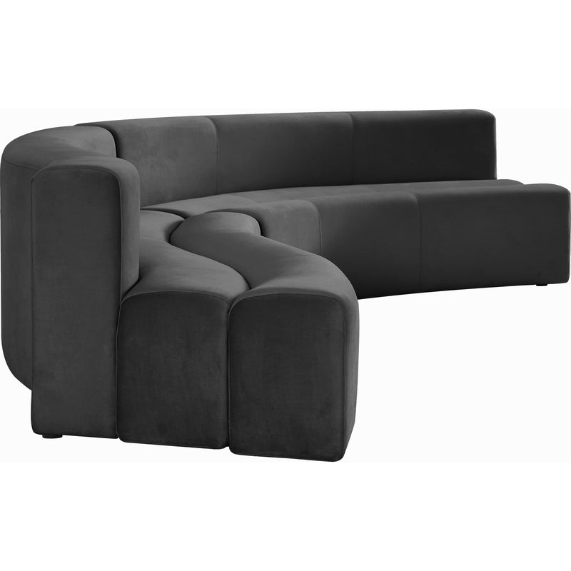 Meridian Curl Grey Velvet 2pc. Sectional IMAGE 8